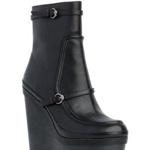 Leon Max Black Frankle Leather Platform Boot